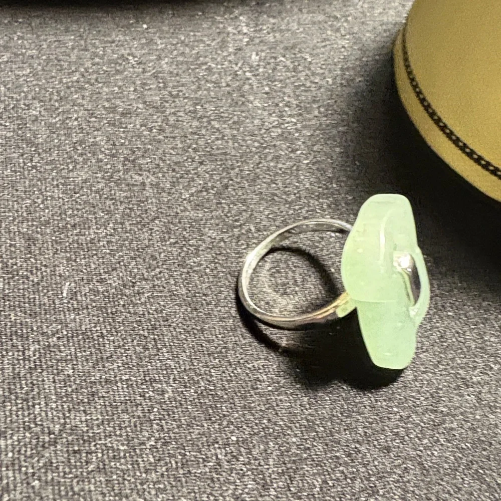 Tous Silver Ring with Green Stone - Picture 3 of 7